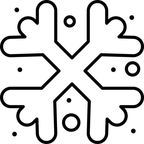 Χιόνι Νιφάδα Χειμώνα Εικονίδιο — Διανυσματικό Αρχείο