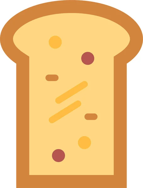 Ікона Хлібного Сніданку Плоскому Стилі — стоковий вектор