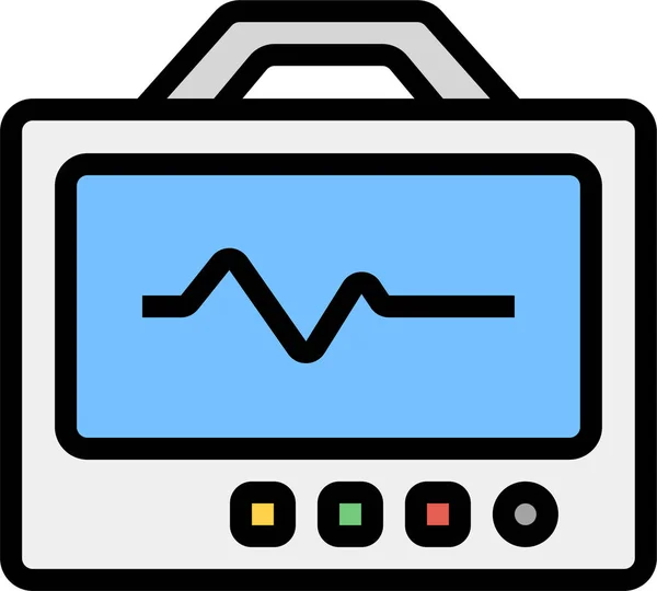 Больничная Икона Icu Стиле Filledoutline — стоковый вектор