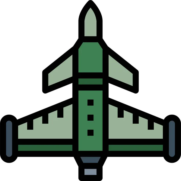 Aircraft Airplane Fighter Icon — Stock Vector