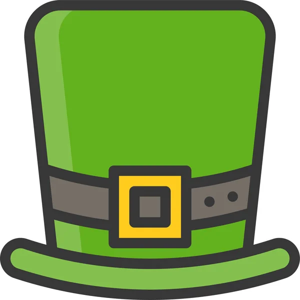 Hat Ireland Irish Icon Filledoutline Style — Vettoriale Stock