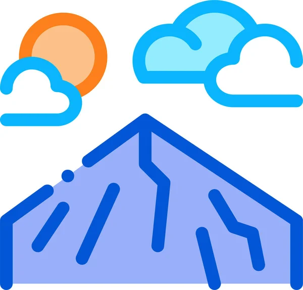 Buildings Camping City Icon — Stock Vector