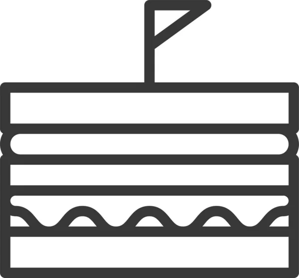 Иконка Быстрого Питания Завтрак Стиле Абриджа — стоковый вектор