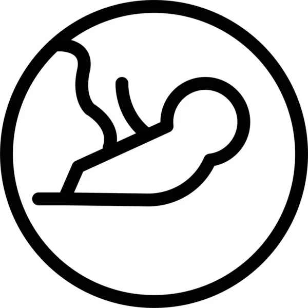 Ícone Embrião Biologia Bebê — Vetor de Stock