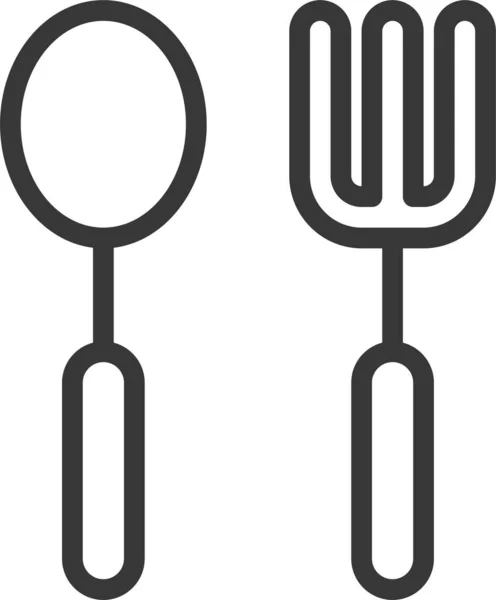 Baby Baby Folk Baby Spoon Icon Outline Style — Vettoriale Stock