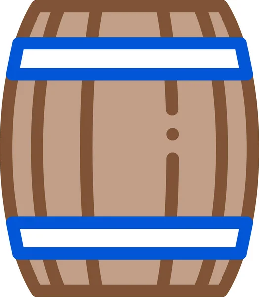 Alcohol Barrel Beer Icon Filledoutline Style — Stock Vector