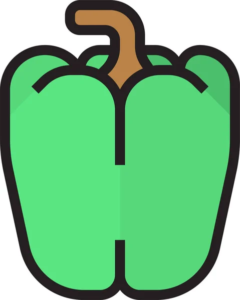 Glockenfrucht Oragnisches Symbol Filedoutline Style — Stockvektor