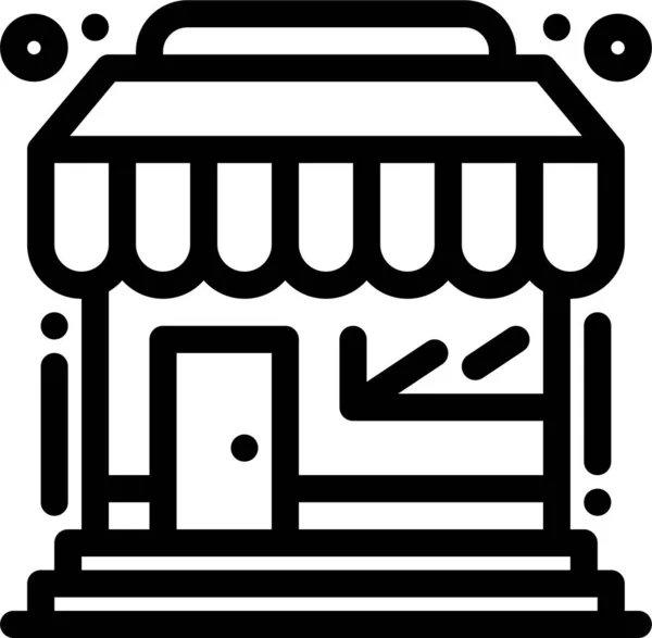 Ícone Loja Loja Mercado — Vetor de Stock