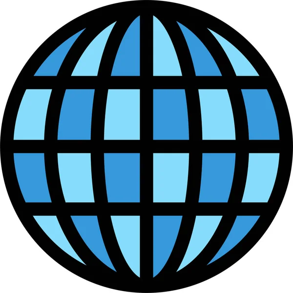 Maapallo Internet Web Kuvake — vektorikuva