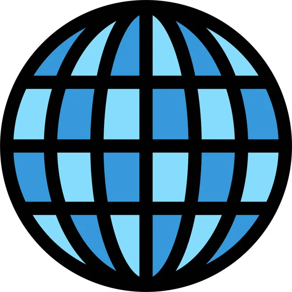 Globo Internet Icono Web — Vector de stock