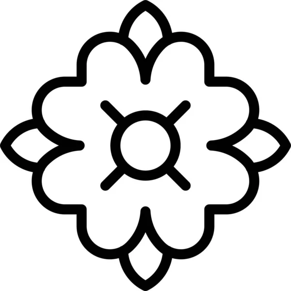Flore Fleur Fleur Icône — Image vectorielle