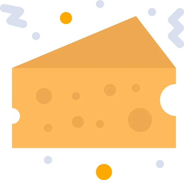 食品饮料类别中的蛋糕奶酪脂肪图标 — 图库矢量图片