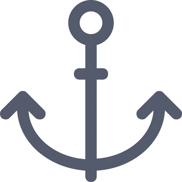 Ankerboot Marine Ikone Der Kategorie Militarywar — Stockvektor