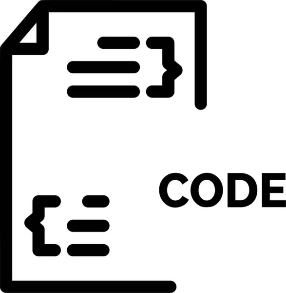 Codificación Código Desarrollar Icono — Archivo Imágenes Vectoriales