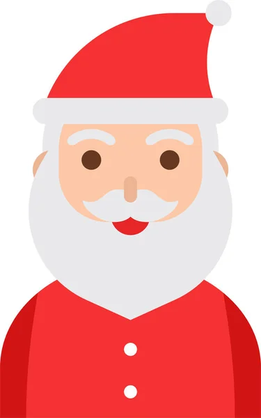 Avatar Natal Ícone Humano Estilo Plano — Vetor de Stock