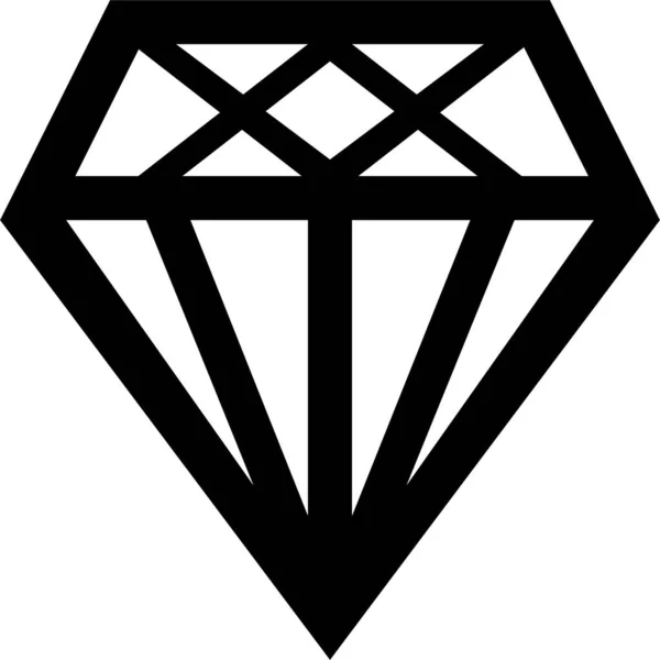 Diamante Jóia Ícone Esboço Estilo Esboço — Vetor de Stock