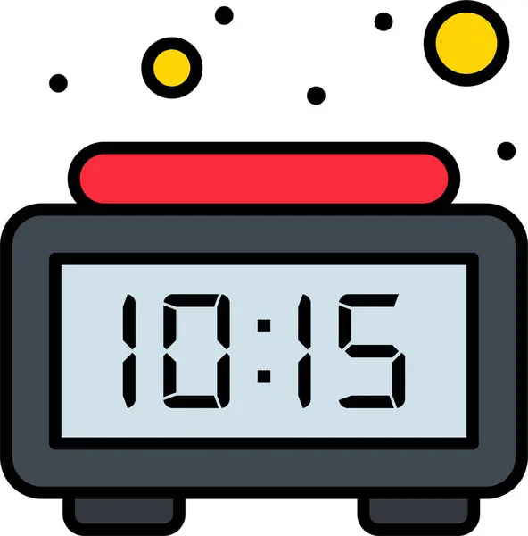 Reloj Despertador Icono Digital — Archivo Imágenes Vectoriales