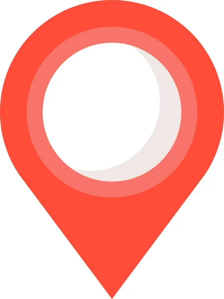 Icône Carte Localisation Direction Style Plat — Image vectorielle