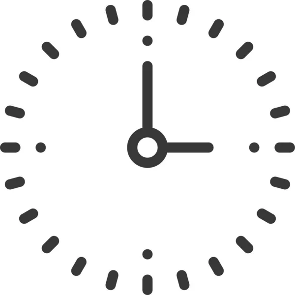 Horloge Rendez Vous Icône Dans Style Contour — Image vectorielle