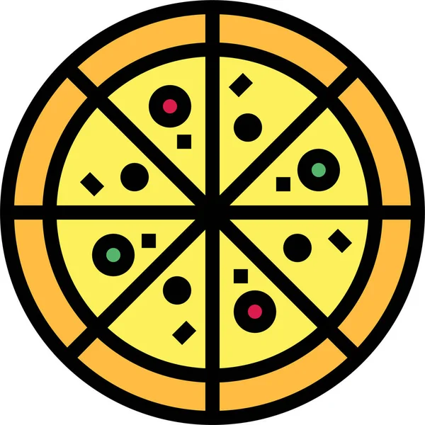 Pizza Filledoutline Eventsandentertainment Icon Filledoutline Style — Διανυσματικό Αρχείο