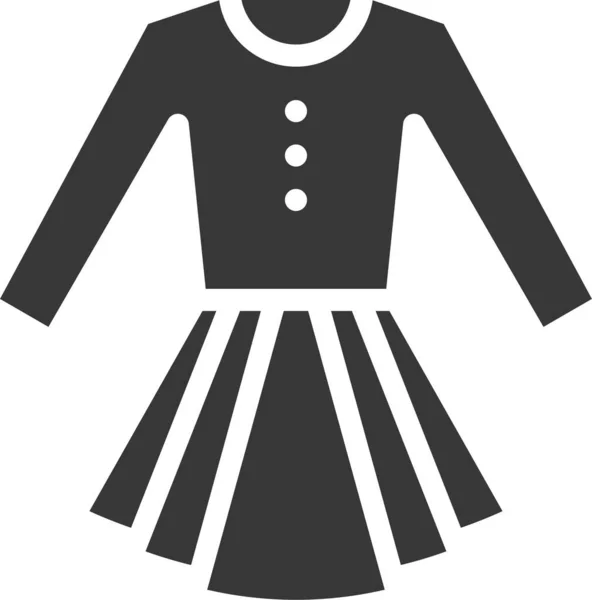Мода Одягу Жіноча Ікона Суцільному Стилі — стоковий вектор