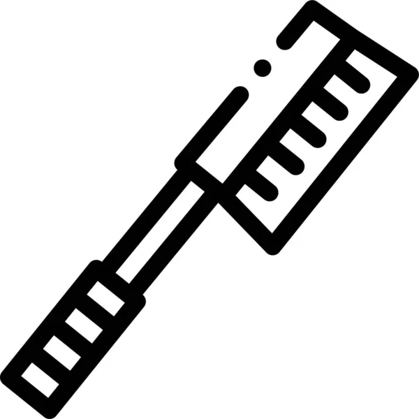 Pinsel Saubere Ausrüstung Symbol Umriss Stil — Stockvektor