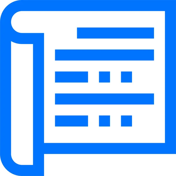 Artículo Documento Datos Icono Estilo Esquema — Vector de stock