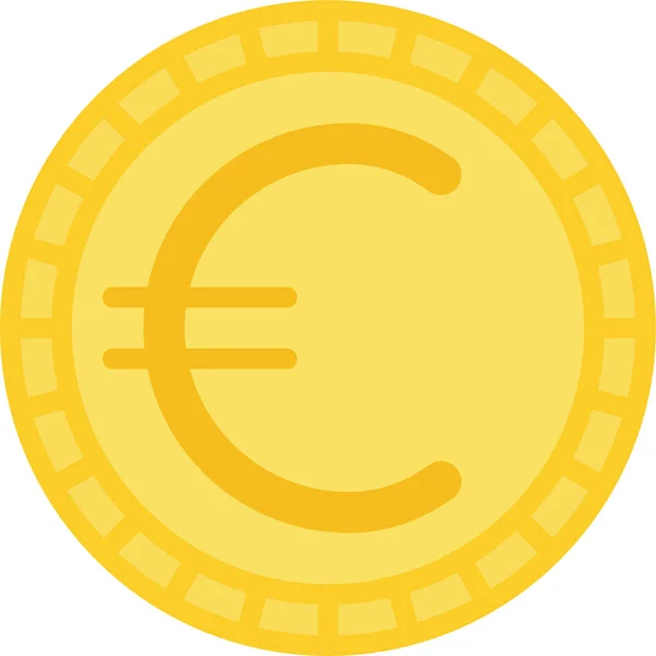 Moeda Ícone Euro — Vetor de Stock