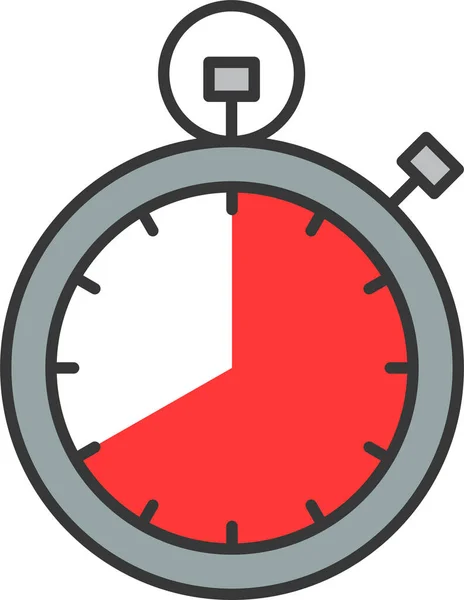 Klok Stopwatch Tijd Pictogram — Stockvector