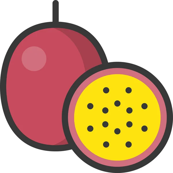 Fruits Food Fruit Icon Filledoutline Style — Stock Vector
