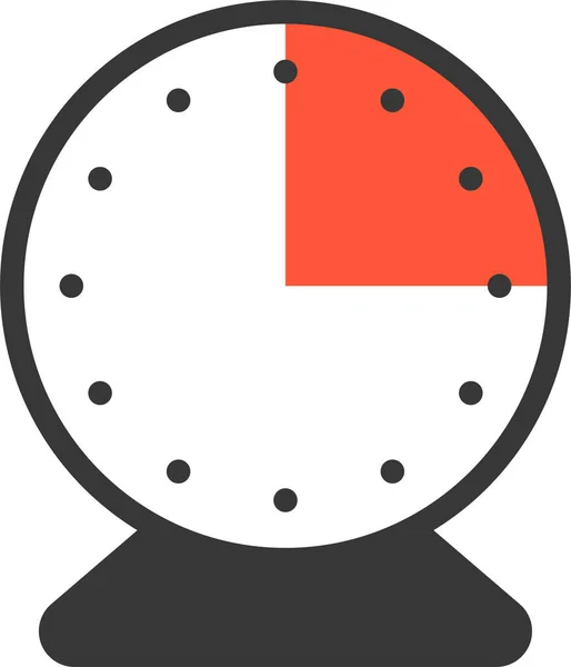 Min Clock Fifteen Icon Filledoutline Style — Vettoriale Stock