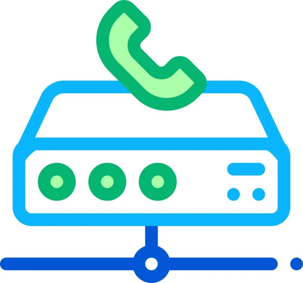 Chamando Ícone Sistema Digital Estilo Filledoutline — Vetor de Stock