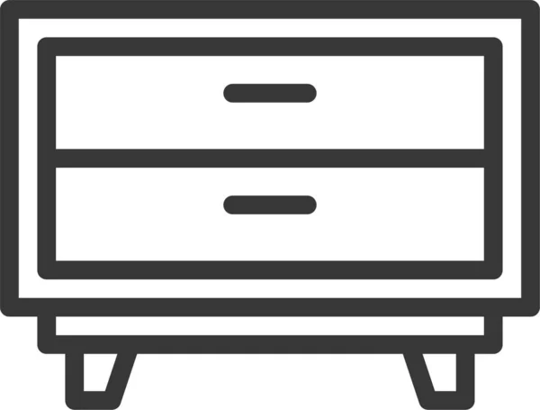 外形スタイルのキャビネットクローゼットの食器棚アイコン — ストックベクタ