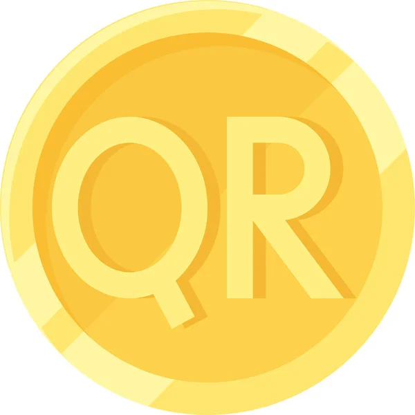 Qatari Riyal Icono Riyal — Vector de stock