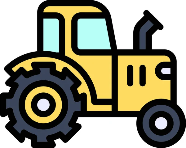 Ikona Gospodarstwa Rolnego Pojazdu Transportowego Stylu Wypełnionego Zarysu — Wektor stockowy