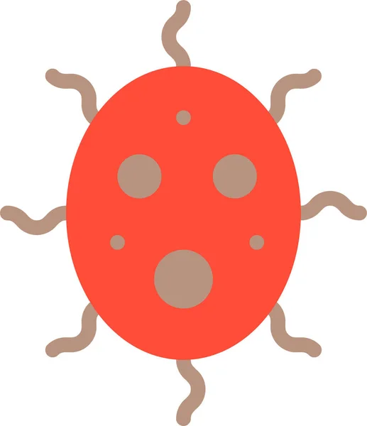 Ikona Choroby Komórek Bakteryjnych Płaskim Stylu — Wektor stockowy