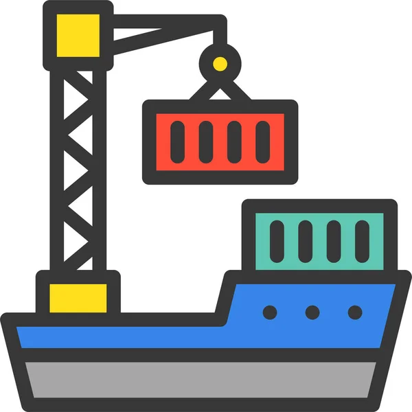船用船用船用船用起重机图标 — 图库矢量图片