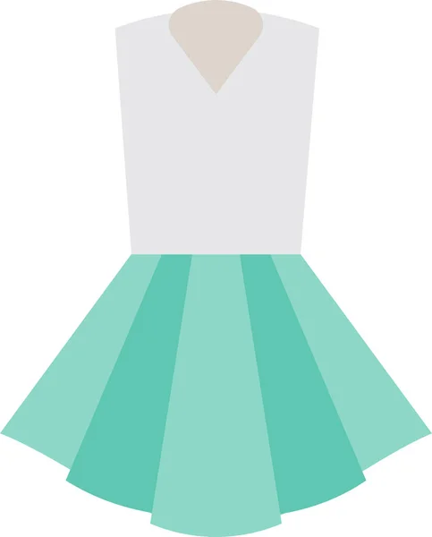 Ρούχα Φόρεμα Εικονίδιο Μόδας Επίπεδο Στυλ — Διανυσματικό Αρχείο