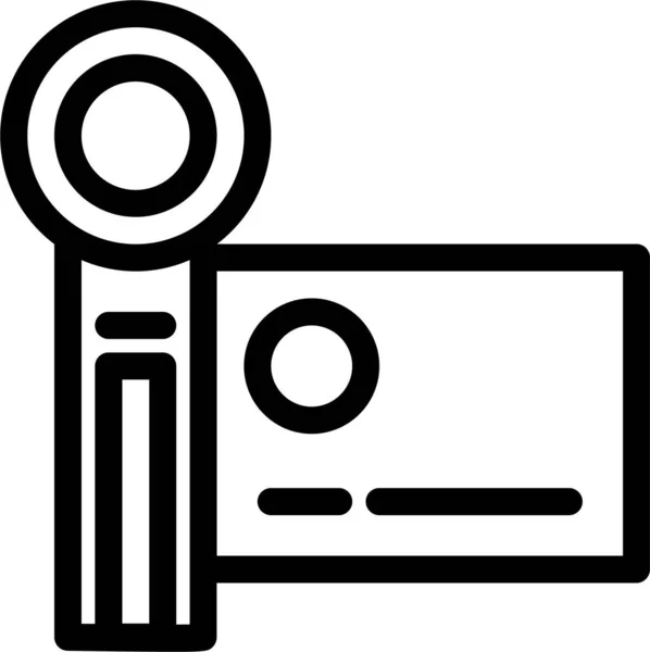 Câmera Vídeo Ícone Digital — Vetor de Stock