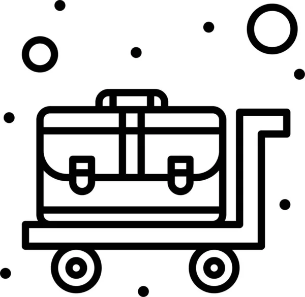 Kar Bagage Trolley Icoon Winkelmandje Categorie — Stockvector