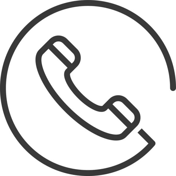 Κλήση Εικονίδιο Συνομιλίας Επικοινωνίας Στυλ Περίγραμμα — Διανυσματικό Αρχείο