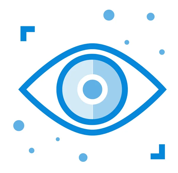 Eye Look Vision Icon Filledoutline Style — Stockový vektor