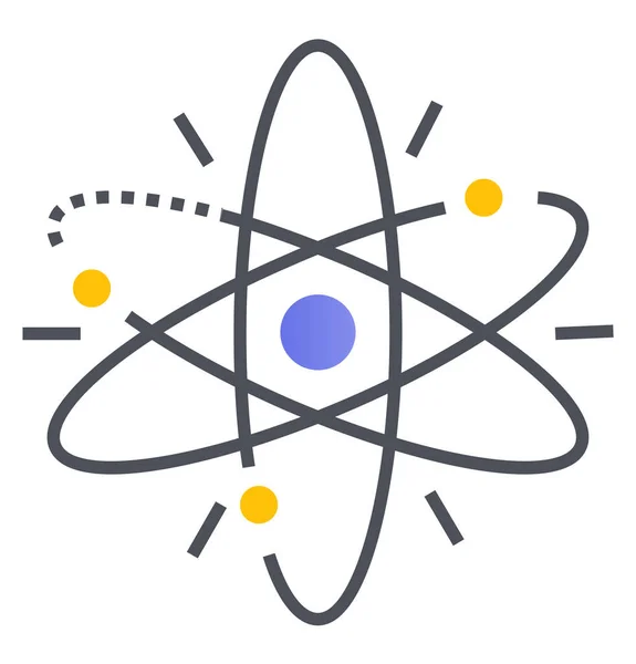 Ikona Ładowania Energii Atomowej Stylu Wypełnionego Zarysu — Wektor stockowy