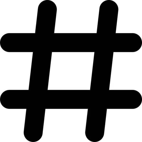 Hashtag Ícone Sinal Libra Popular Estilo Sólido — Vetor de Stock