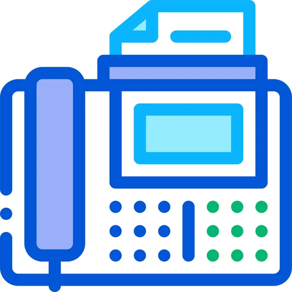 Calling Fax Settings Icon Filledoutline Style — Stock Vector