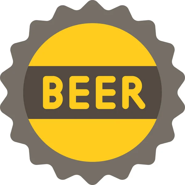 Pivo Pivo Čepice Ikona Irska Plochém Stylu — Stockový vektor