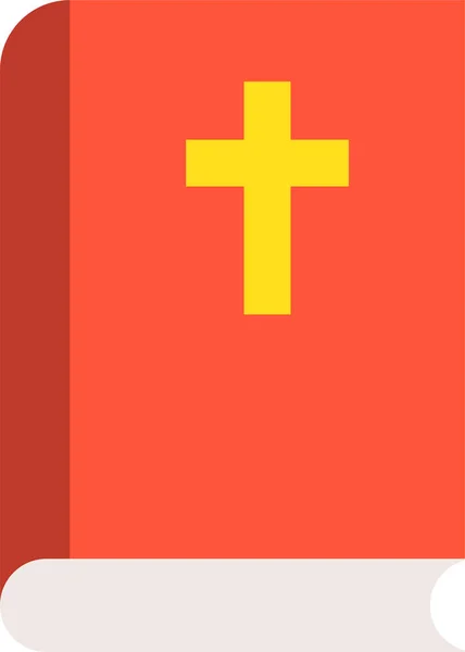 Bible Book Celebration Icon Flat Style — Vetor de Stock