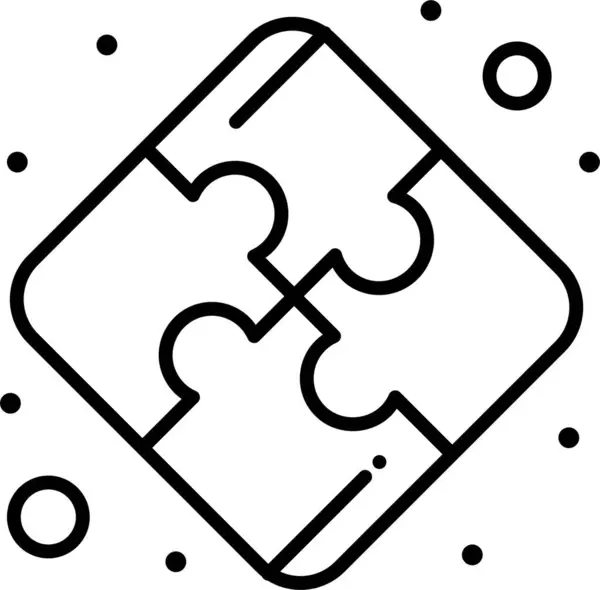 Puzzel Strategie Teamwork Icoon — Stockvector