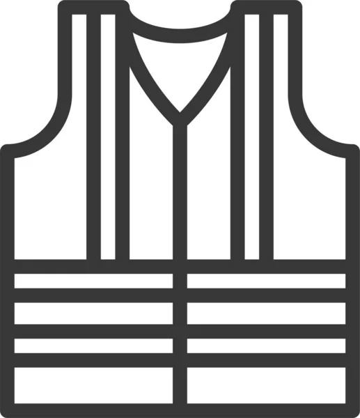 Equipment Life Vest Protection Icon Outline Style — Stock vektor