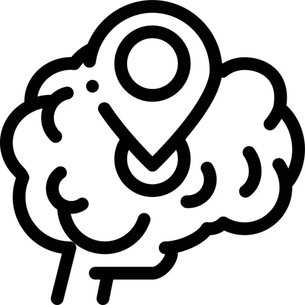 Icono Demencia Degenerativa Cerebral — Vector de stock